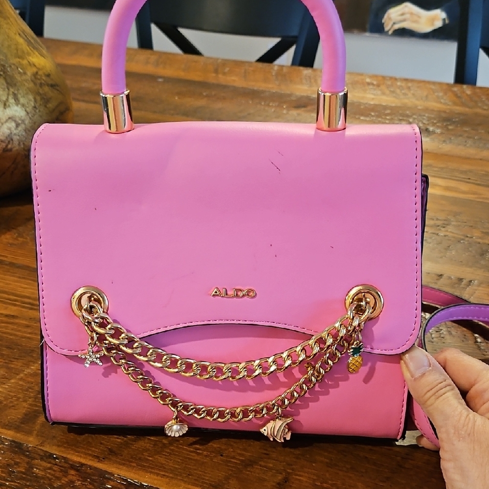 Aldo Pink Women's Bag with Gold Accents Never Used